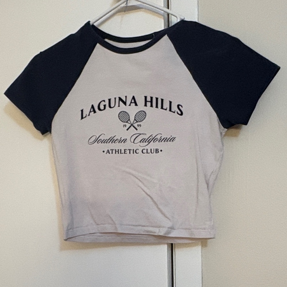 Hollister Black and White Athletic Club Tee
